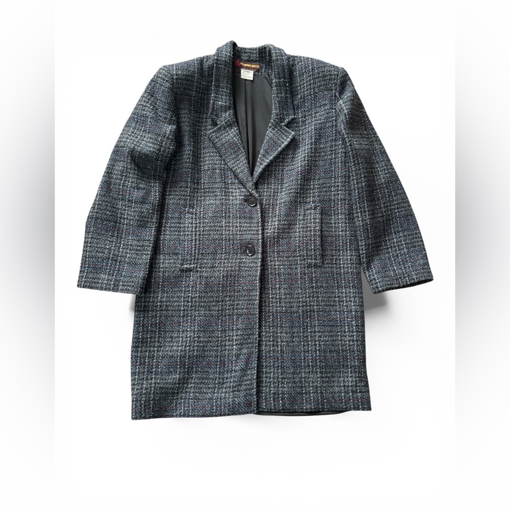 Vintage Peabody House Plaid Wool Blend Peacoat Women’s 9/10